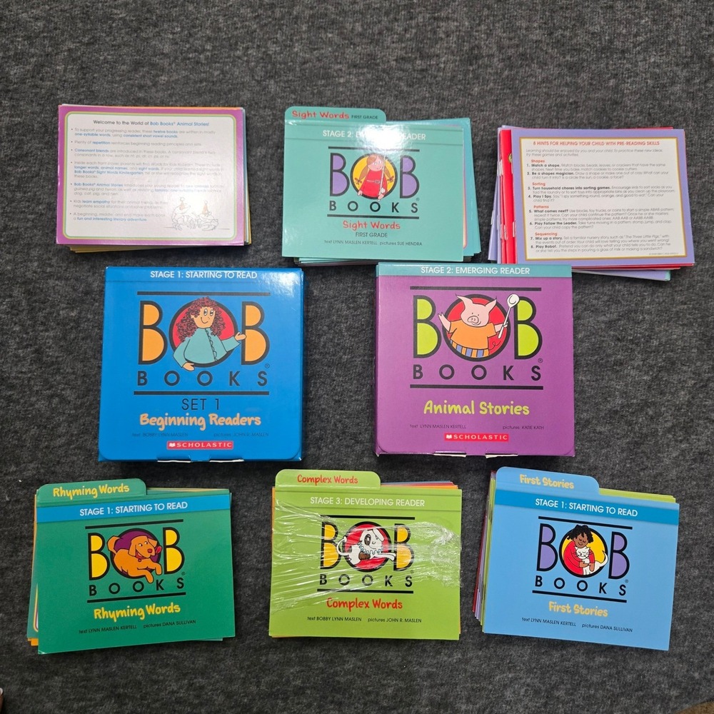 Bob Books Set Phonics Readers Kids Scholastic Educational Bundle Kindergarten